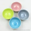 Colorful Four Seasons Japanese Rice Bowl Hand Painted Floral 4.5 inch Ceramic Dinnerware Pink Blue Grey Green