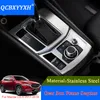 Qcbxyyxh bil styling för Mazda CX-5 2017 2018 Interiör Rostfritt Stål Gear Box Cup Holder Protection Cover Internt tillbehör