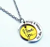 7Styles I Love You To The Moon and Back Necklace Lobster Clasp Hot Pendant Necklaces Fashion Jewelry