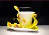 Colorful Porcelain Enamel Peacock Coffee Mug Design 45% Bone China Office Mug Creative Tea Cup 6 Colors Available 250ML