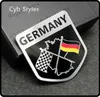 Metall Aluminium Car Emblem Badge Decal Sticker Racing Motorsport Tyskland Tyskt flagga för VW Benz BMW gratis frakt2411051