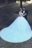 سعيد محمد مهاد رومانسي طويل الأكمام الأبيض مطرز فساتين الزفاف الدانتيل 2019 vestido دي noiva فستان الزفاف الفاخرة ل العرائس