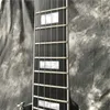 Ny ankomst varmförsäljning anpassad butik elektrisk gitarr glansig svart finish Ebony fingerboard med frets slutbindningar, med krom hårdvara