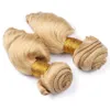 Vague lâche ondulé cheveux blonds tisse haute qualité Blonde # 613 Extensions de trame de cheveux humains brésiliens 3 paquets 100 g/pc paquets de cheveux profonds en vrac