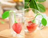 Silicone Strawberry Design Loose Tea Leaf Strainer Herbal Spice Infuser Filter Verktyg Silikon Te Filler Bag Ball Dipper