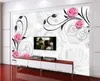 Neue Can Can Centalized Large 3D Wandbauer Tapete Home Decor Persönlichkeit visuelle, romantische Blumen geprägte Getreide Wandaufkleber lieben TV -Kulisse