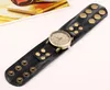 Fashion men's leather bracelet watches 40 mm punk atmospheric retro leather bracelet