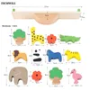 Brinquedos Bebê Bonito Floresta Animal Seesaw Blocos de Construção De Balanço De Madeira Brinquedos De Madeira Para Crianças Criativas Montando Brinquedos Educativos