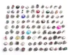 Gratis frakt 100pcs / lot mix stil färgglada rhinestone metall stora hål pärlor kristall glas charms passande europeiskt diy armband smycken diy