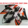 طقم أدوات التشطيب البلاستيكية لسيارة سوزوكي 2005 2006 GSXR 1000 K5 K6 GSX-R1000 05 06 GSXR1000 fairings للدراجات الحمراء السوداء