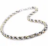 Xmas / valentin gåvor guld silver högkvalitativt rent rostfritt stål twist oval rep kedja länk halsband mode män smycken 9mm 24 ''