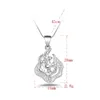 Darmowa wysyłka moda Wysoka jakość 925 Srebrna charakterystyka z diamentową biżuterią 925 Srebrny naszyjnik Walentynki Wakacyjne prezenty Hot 1653