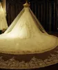 100% Real Image! 2019 Luxury Ball Gown Wedding Dresses Sweetheart Crystal Beaded Tulle Royal Wedding Gowns Cathedral Train Lace Up Back