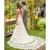 Lindo 2018 Jardim Do Laço Boêmio Vestidos de Casamento Espaguete Sem Encosto Apliques De Longo Vestidos De Noiva Feitos De China EN12057