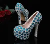 Beautiful Fashion Custom Made Pink Wedding Shoes for woman Rhinestone Bridal Dress Shoes Lady High Heel Party Prom Shoes