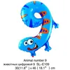 16 inch Animal Number Foil Balloons Kids Party Decoration Happy Birthday Wedding Decoration Ballon Gift