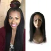 Top Italian Yaki 360 Lace Frontal Wig virgin Human Hair front kinky straight Wigs Pre Plucked black women bleached knots 14inch DIVA1