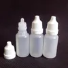 10ml bottiglia vuota con contagocce con Tamper Evident Cappelli 5ml bottiglie in HDPE di plastica Contagocce Bottiglia E aghi liquido 2500pcs / lotto libero di trasporto