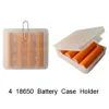 Haute qualité 4*18650 boîtes de stockage de batterie en plastique boîtier 18650 support de batterie conteneur coloré pour 18650 Batteries