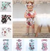 2019 Lato Baby Girl Pajacyki Dość Kwiat Tassel Romper + Pałąk 2 Sztuk Dziewczynek Odzież Kwiatowe Kombinezony Dzieci Dzieci Dziewczyna Kombinezon Outfits