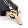 Venta al por mayor 10 unids de moda de alta calidad de acero inoxidable cruz biblia colgante alemán collar con joyería de encanto de cadena