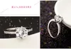 Bijoux de mariage de mariée mode bague en cristal cubique zircone anneaux strass bague en argent plaqué pour les femmes bijoux de fête de fiançailles