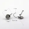 Beadsnice Messing-Ohrring-Basis mit Hebelverschluss, blanko, DIY-Ohrringe, passend für 10 mm Glas-Cabochon ID6334