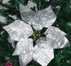 20CM argento oro decorazione albero di Natale fiore decorazioni natalizie decorazioni floreali di Natale fiore artificiale poinsettia