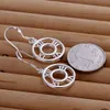 Brand new sterling silver plate Empty Roman Earrings DFMSE041,women's 925 silver Dangle Chandelier earrings 10 pairs a lot