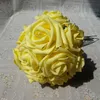 200 sztuk 9Color Dostępny kwiat Bukiet ślubny Sztuczny Róża Jedwab Fake Flower Pe Foam Wedding Worek