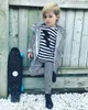 Vestes Vêtements pour enfants Filles Garçons Vêtements d'extérieur Veste pour bébé Rayé À Capuche Chemise À Fermeture Éclair Enfant En Bas Âge Enfants Vestes Manteau Hauts À La Mode Vêtements Pour Bébés