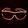 Gafas el simples El Wire Fashion Neon LED Light Glow Gafas de sol Rave Costume Party DJ Bright SunGlasses6888055