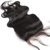 Paquete de pelo brasileño con cierre de cordones Remy Remy Human Hair Tejidos 100% Virgen Sin procesar 3pcs Extensiones para el cabello 1pc Cierre Body Wave