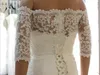 Incredibile bolero da sposa in pizzo Bateau con mezze maniche lunghe Giacca da sposa classica in pizzo avvolgente Accessorio da sposa Realizzato su misura238V