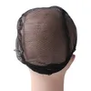 10st Nylon Net Wig Cap för att göra peruker med justerbar stretchnätrem på bakre perukkåpan för spetsar Black Blonde Two Color3920950