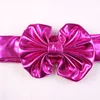 50st Metal Color Senaste Bow Hair Band Bronzing pannband Baby Metallic Big Bow Elastic pannband Vintage Head Wrap Hair Accessories1983227