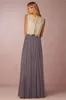 Summer Style Pleats Soft Tulle Long Skirts High Waist Pleats Tulle 3 Layers Tulle one Layer Sage/Gray/ burgundy/Champagne