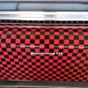 Red Checker Printed Vinylauto -Wrap mit Luftblasenfreie Autoabdeckungsaufkleber Selbstkleber Vinylgröße 1,52x 5 m/10 m/20m/30 m