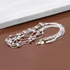 Gratis frakt med spårningsnummer Toppförsäljning 925 Silver Armband Light Bead Snake Chain Armband Silver Smycken 20st/Lot Cheap 1793