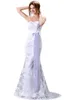 Cheap Grace Karin Luxo Strapless Lace Bordado bainha vestido de casamento sereias Longas damas vestido com faixas CL2527