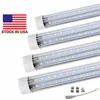 T8 LED Tube Lamp Integrate T8 Light V Forma 4FT 5FT 6FT 8FT 3528 SMD Double Lateral Lateral Power Cooler Porta Iluminação 100LM / W