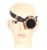 Único olho steampunk cosplay óculos duplos camada de solda soldadura espelho à prova de vento punk vintage goggle 6 pcs / lote frete grátis