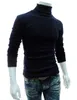 Men's Casual Fashion Sweater Mens Hight Quality Knit Sweater Knit Turtleneck Collar Outerwear