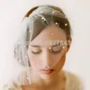 Vintage Blush Blush Veil Wedding Bridal Veaux courts avec peigne perle courte blusher Veil Bride Hair Accessoires 2021 COURTES 4531862