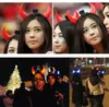 Хэллоуин светодиодный дьявол рога огни приветствующие руль игрушки, мигающие волосы зажима