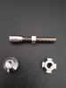 14.4mm ang18.8mm Titanium Nail fumare pipa in metallo click n vape per pipe ad acqua Incense Globe Dab Oil Rig