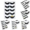 5 paires de faux cils naturels épais cils de vison 3d longs cils de vison maquillage doux noir kit d'extension de cils 3d 6 styls