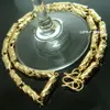 18K GOLD FILLED MENS WOMEN'S FINISH Solid CUBAN LINK NECKLACE CHAIN 55cm L N299