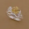 Mixed style 925 Sterling silver flower finger ring fashion jewelry new design Christmas gift for women Free shipping