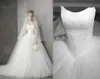 Nuovo corsetto Kim Kardashian Abito da sposa Immagini reali Vendita calda Moda senza spalline A-line Abiti da sposa Gow da sposa Tulle pizzo bianco